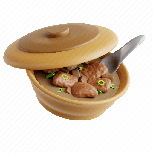 Bak kut teh, asian food, soup, steamed 3D illustration - Download on Iconfinder