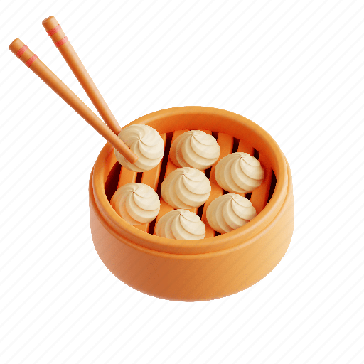 Dumpling, chinese food, steamed, chinese cuisine 3D illustration - Download on Iconfinder