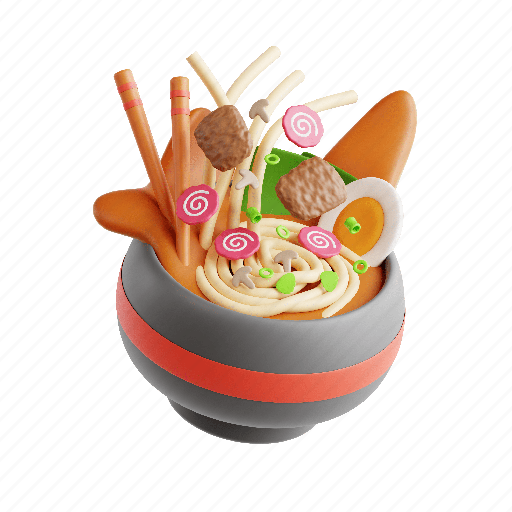 Ramen soup, noodles, japanese food 3D illustration - Download on Iconfinder