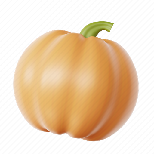 Pumpkin, fruit, vegetable, food, halloween, autumn 3D illustration - Download on Iconfinder