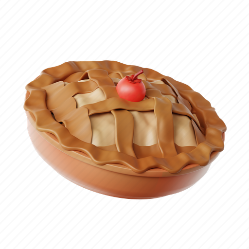 Pumpkin, pie, chocolate pie, dessert, cake, sweets 3D illustration - Download on Iconfinder