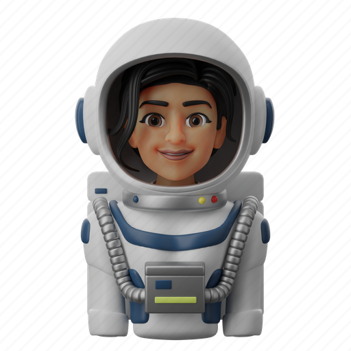 Female, astronaut, professions, professional, person, profile, avatar 3D illustration - Download on Iconfinder