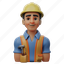 male, construction, worker, professions, professional, person, profile, avatar 
