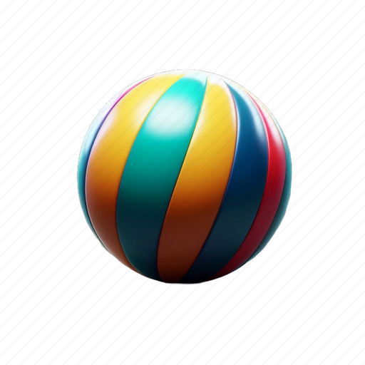 Balls, beach ball, ball, beach, ocean, sea, sport 3D illustration - Download on Iconfinder