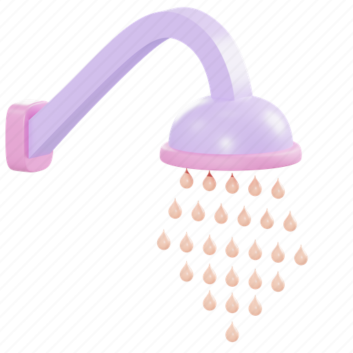 Shower, bath, wash, beauty, salon, spa, woman 3D illustration - Download on Iconfinder