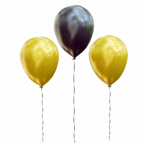 Balloon, celebration, party, decoration 3D illustration - Download on Iconfinder