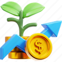 investment, growth, money, finance, business, coin, plant, growing