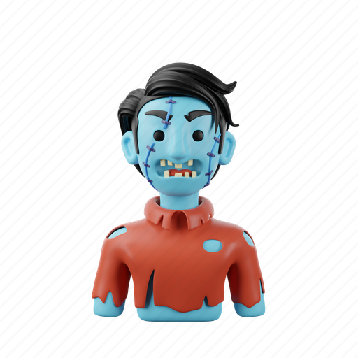 Zombie, character, halloween, scary, evil, undead, spooky 3D illustration - Download on Iconfinder