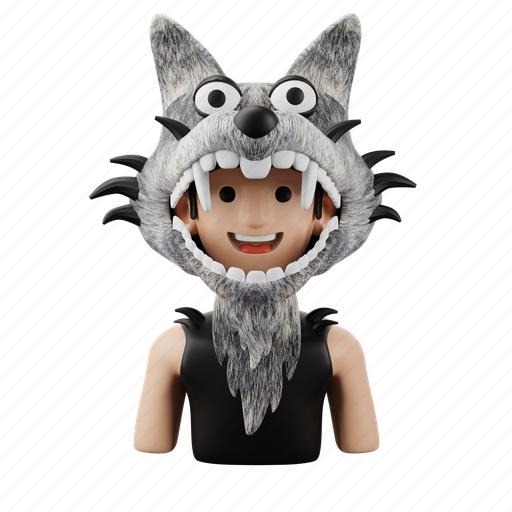 Warewolf, halloween, wolf, man, avatar, scary, costume 3D illustration - Download on Iconfinder