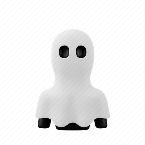 Ghost, halloween, costume, scary, horror, spooky 3D illustration - Download on Iconfinder
