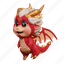 character, dragon, chinese, new, year, cute, red, gold, luxury 