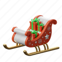sleigh, winter, sledge, santa, transport, sled, christmas, holiday 