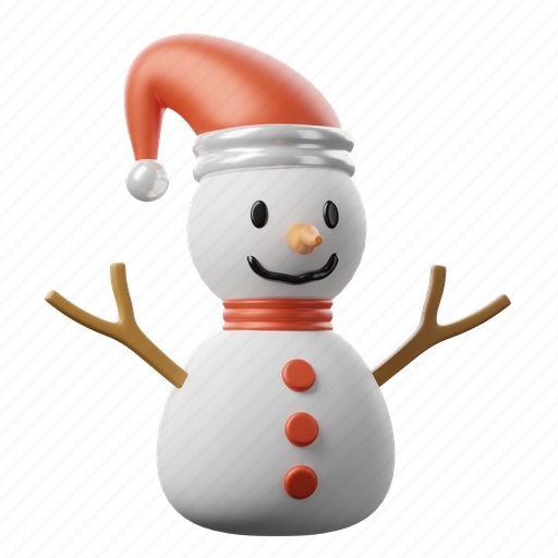 Snowman, snow, doll, winter, toy 3D illustration - Download on Iconfinder