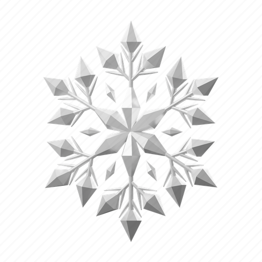 Snowflake, decoration, snow, winter, cold, ice, ornament 3D illustration - Download on Iconfinder