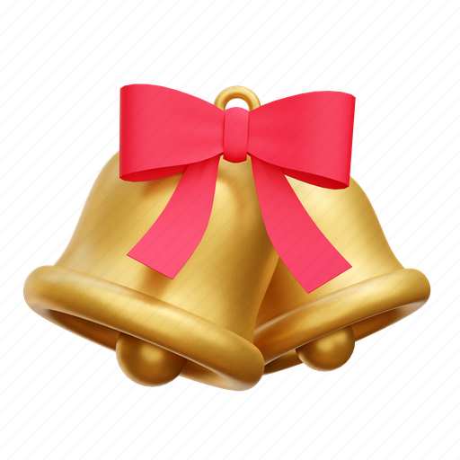 Bell, christmas, decoration, ornament, church bells 3D illustration - Download on Iconfinder