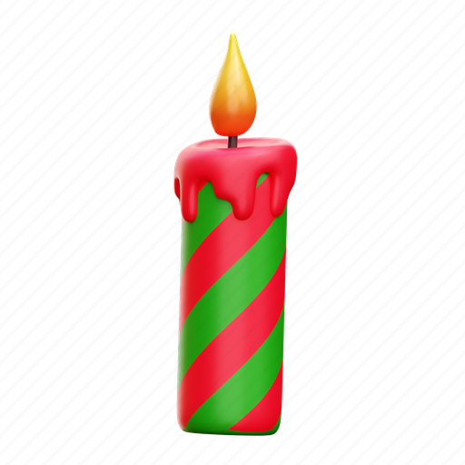 Candle, light, flame, christmas, decoration 3D illustration - Download on Iconfinder