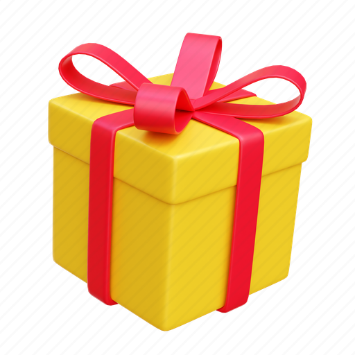 Gift box, present, gift, package, christmas 3D illustration - Download on Iconfinder