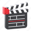 clapperboard, movie, cinema, multimedia, theater, video, film 