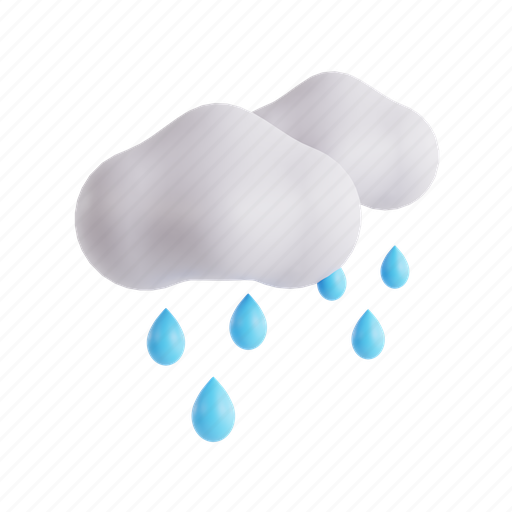 Rainy, rainy day, clouds, weather 3D illustration - Download on Iconfinder