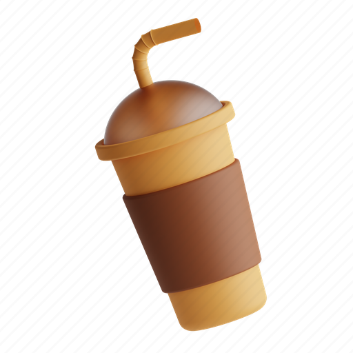 Frappe, coffee, ice, drink 3D illustration - Download on Iconfinder