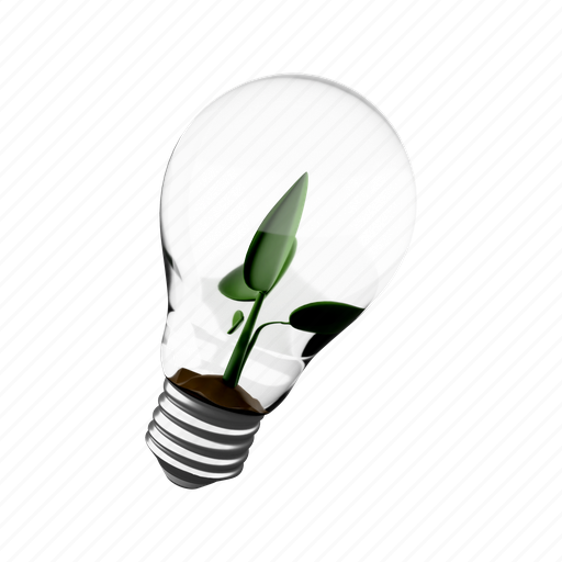 Png, light, energy, ecology, bulb, eco, lamp 3D illustration - Download on Iconfinder