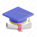 mortarboard, graduation, student, diploma