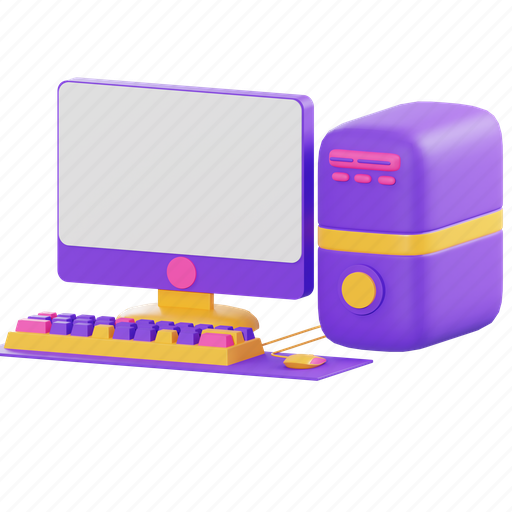 Computer, technology, device, monitor, pc, hardware, electronic 3D illustration - Download on Iconfinder