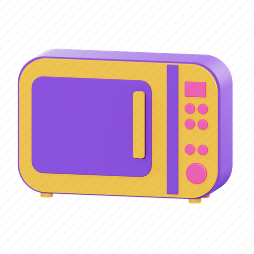 Microwave, oven, kitchen, cooking, technology, electronic, electricity 3D illustration - Download on Iconfinder