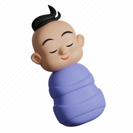 Newborn, baby, newborn baby, cute, infant, boy, girl 3D illustration - Download on Iconfinder
