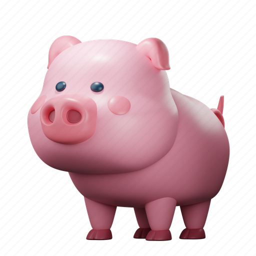 Pig, animal, cute, zoo 3D illustration - Download on Iconfinder
