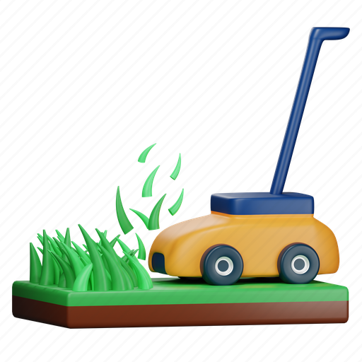 Weeding, grass, gardening, lawn 3D illustration - Download on Iconfinder