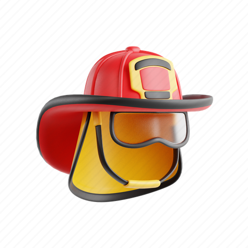Helmet, firefighter, rescue, mask, security, safety 3D illustration - Download on Iconfinder