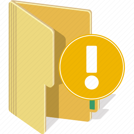 Alert, directory, document, file, folder, warm, warning icon - Download on Iconfinder