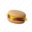 burger, fast, food, snack, meal