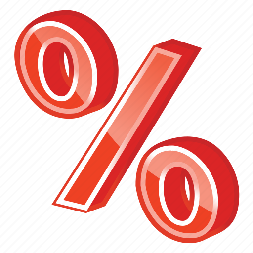 Tax, minus, lost, percent, red, damage icon - Download on Iconfinder