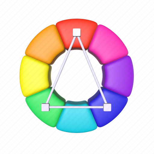 Color wheel, color theory, graphic design, tool, color picker, color management, palette 3D illustration - Download on Iconfinder