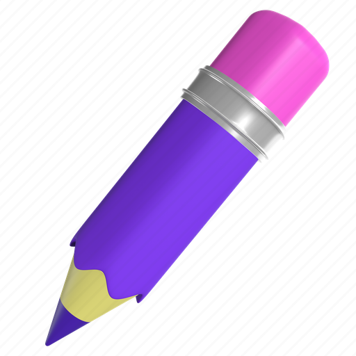 Pen, pencil, graphic designer, writer, copywriting, drawing, stationery 3D illustration - Download on Iconfinder