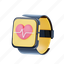 smartwatch, heartbeat, sensor, healthy, sports, training, equipment 