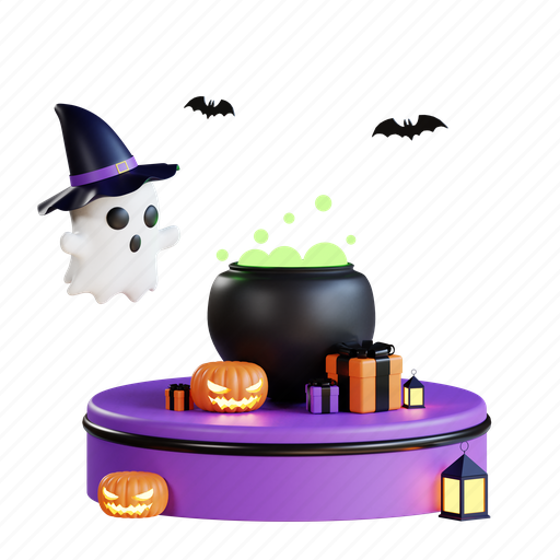 Halloween, concept, night, orange, spoky, horror, pumpkin 3D illustration - Download on Iconfinder