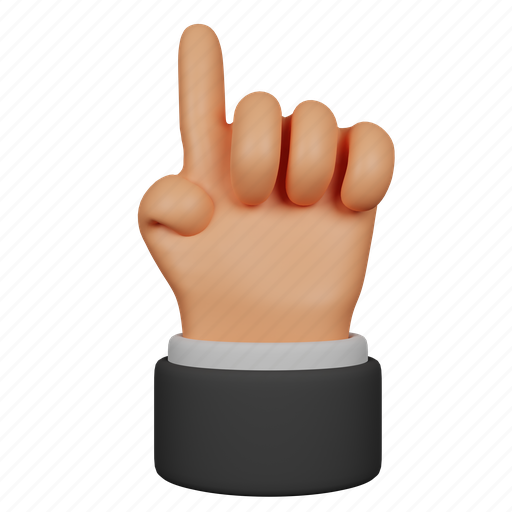 One, finger, hand, touch, click, tap, number icon - Download on Iconfinder