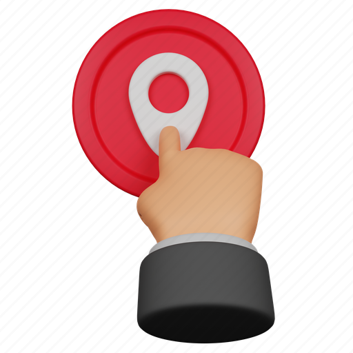 Press, location, navigation, pin, hand, click, finger icon - Download on Iconfinder