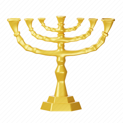 Menorah, candelabrum, hanukkah, candleholder, jewish, judaica, hanukkiah icon - Download on Iconfinder