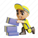 delivery, man, deliveryman, courier 