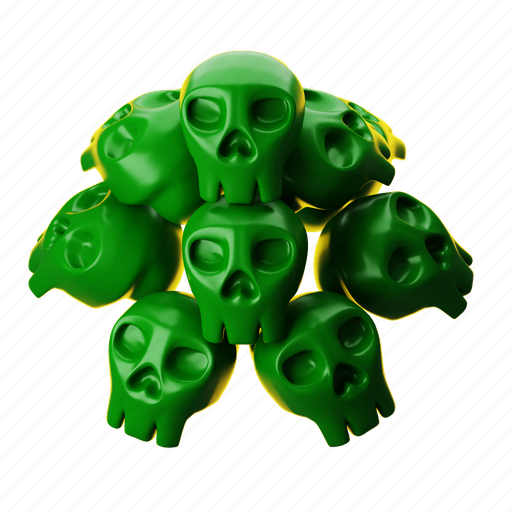 Halloween, scary, horror, spooky, creepy, green 3D illustration - Download on Iconfinder