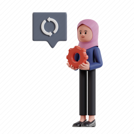 Management, 3d character, 3d illustration, 3d rendering, 3d businesswomen, hijab, muslim 3D illustration - Download on Iconfinder