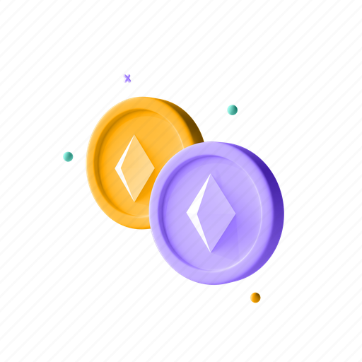 Ethereum, cryptocurrency, coin, blockchain 3D illustration - Download on Iconfinder