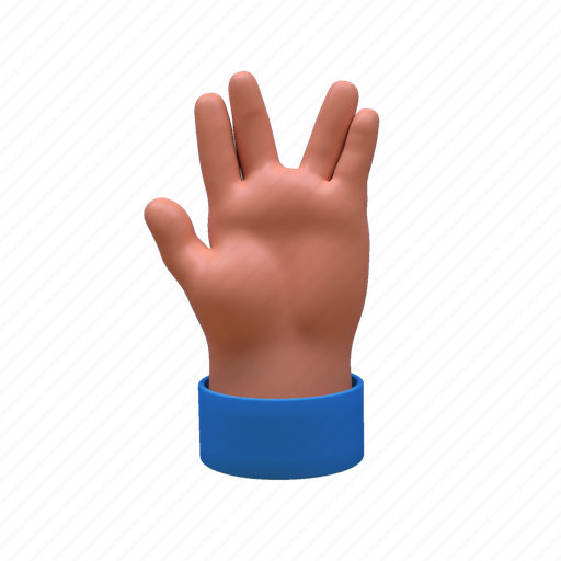 3d, success, peace, greeting, hand, gesture 3D illustration - Download on Iconfinder