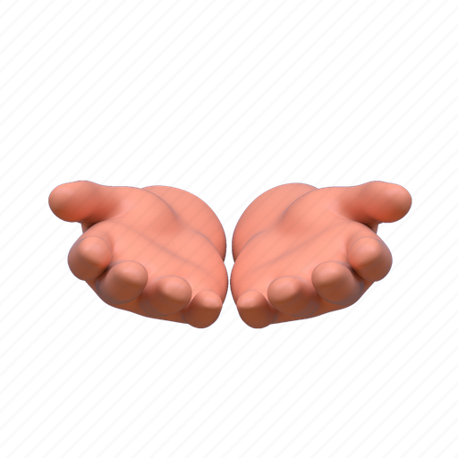 3d, support, give, offer, hand, gesture 3D illustration - Download on Iconfinder