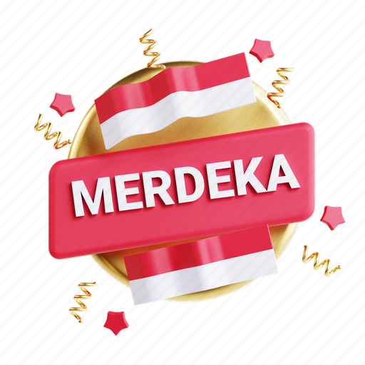 Merdeka text, freedom, independence, typography, indonesia icon - Download on Iconfinder