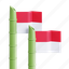 bamboo, traditional, indonesia, culture, flag 